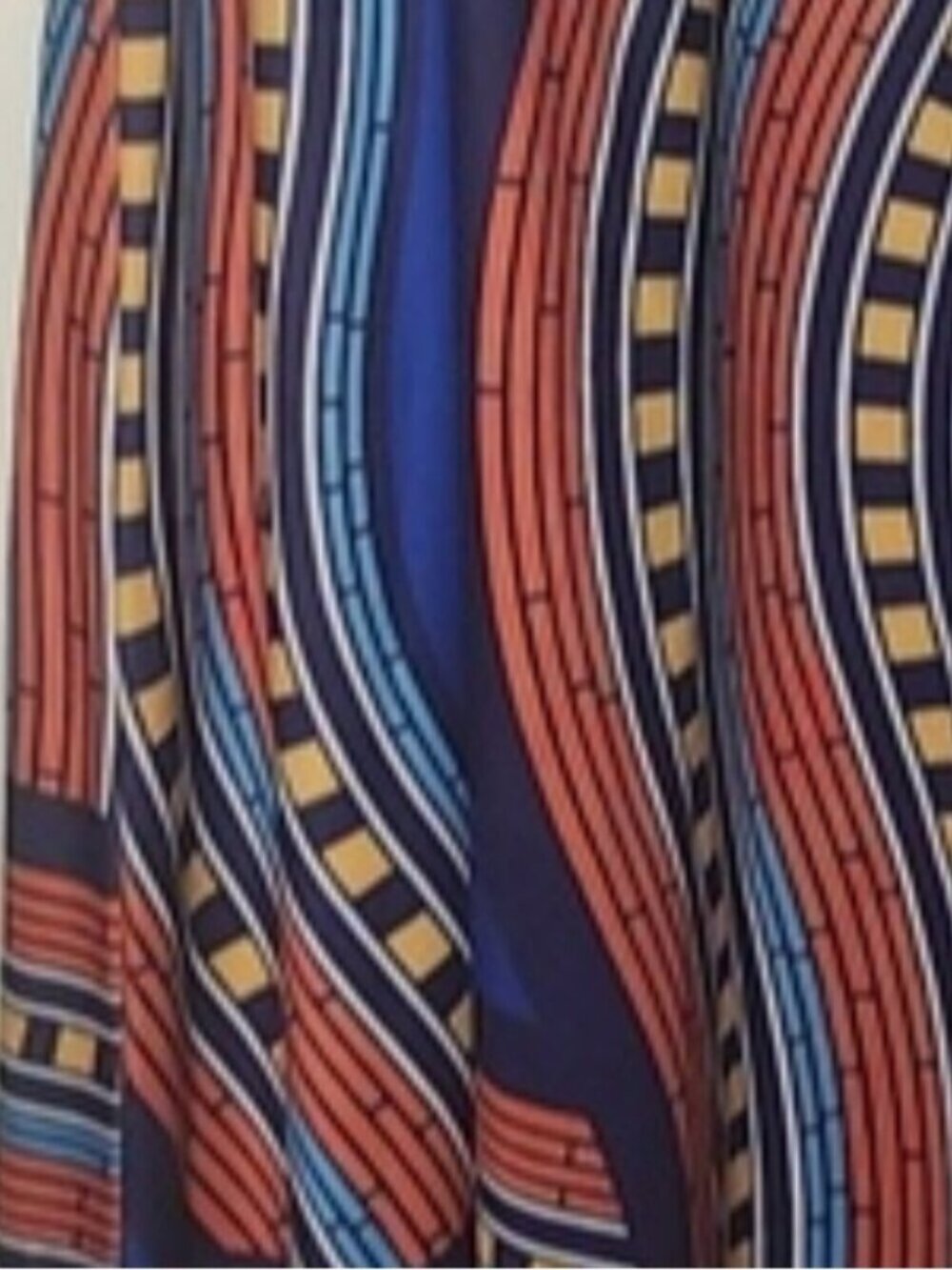 Blue Tribal-Print Halter Maxi Dress